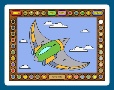 Coloring Book 12: Airplanes screen shot